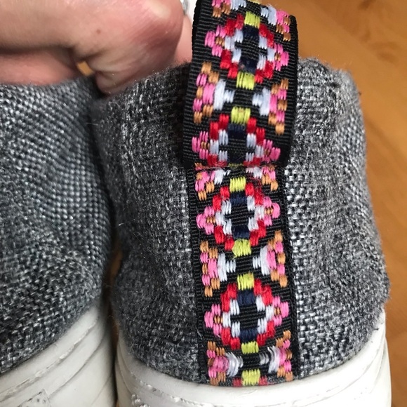 Hey Dude Peyton shoes sneakers linen grey black gray Eu 40 US womens size 9 - Picture 7 of 13